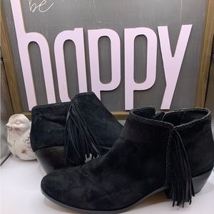 EUC Sam Edelman Black Suede Ankle Boots. Size 7.5